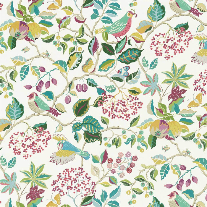 Sanderson Birds & Berries Fern 226730 Fabric DNTF226730