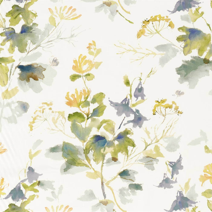 Sanderson Honey Flowers Anise/Slate 226739 Fabric DNTF226739