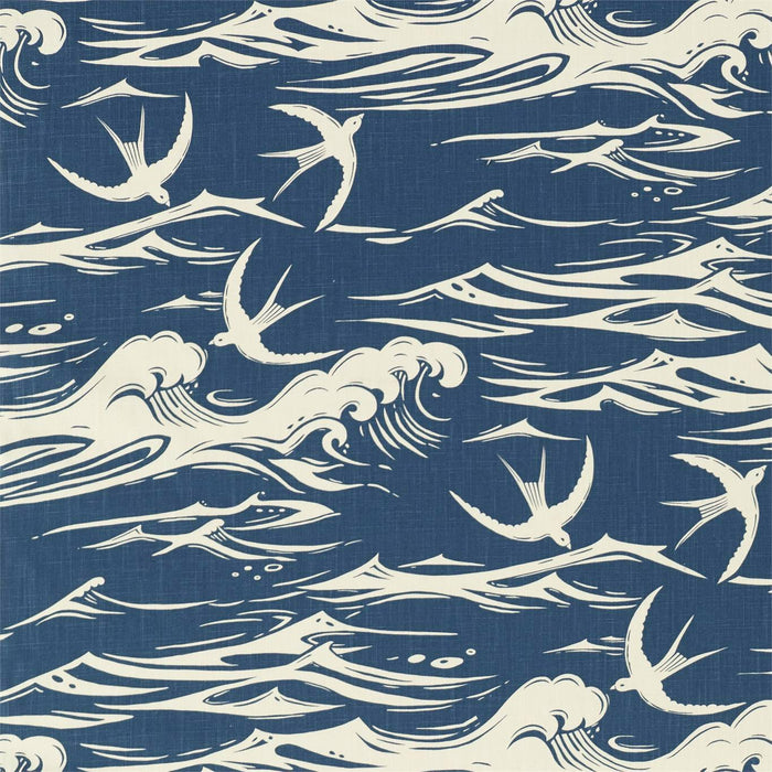 Sanderson Swallows at Sea Navy 226741 Fabric DNTF226741