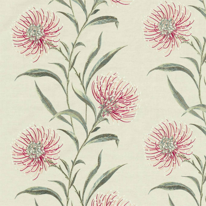 Sanderson Catherinae Embroidery Fuchsia 237187 Fabric DNTF237187