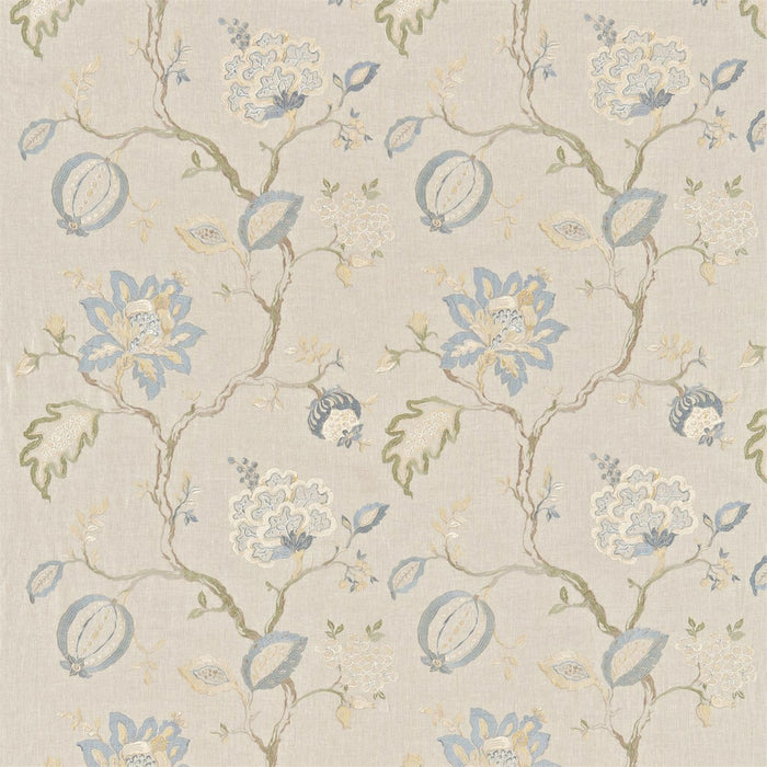 Sanderson Hadham Embridery Cornflower Blue/ Linen 232094 Fabric DRCH232094