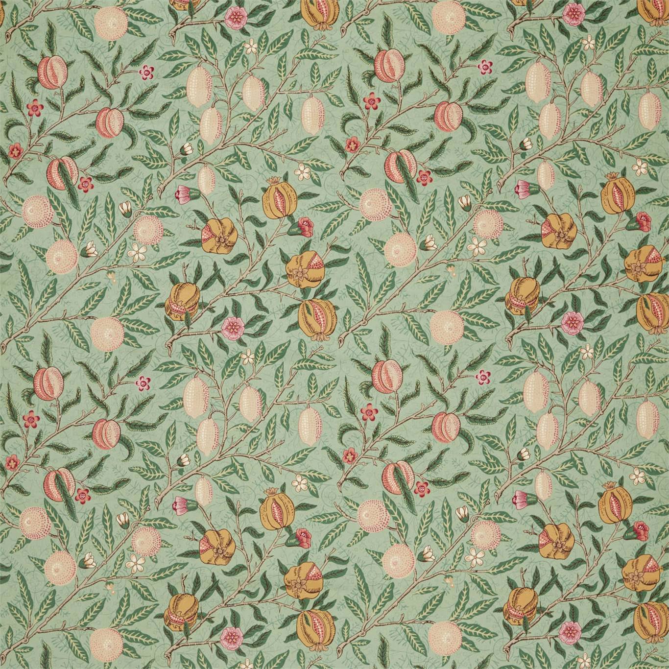 Morris & Co Fruit Velvet Privet/Thyme 236927 Fabric DROF236927