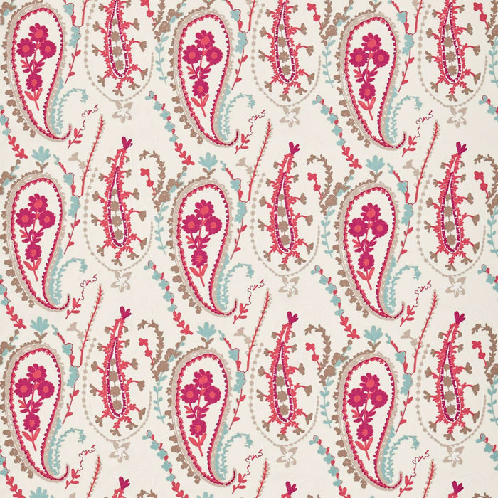 Sanderson Jamila Coral/Aqua 235245 Fabric DSOH235245