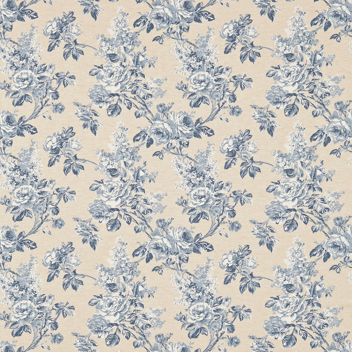 Sanderson Sorilla Damask Indigo/Linen 234347 Fabric DSOR234347