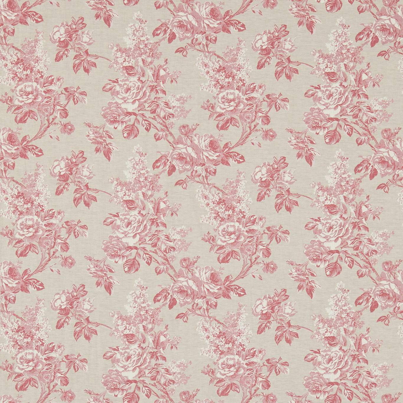 Sanderson Sorilla Damask Rose/Linen 234352 Fabric DSOR234352