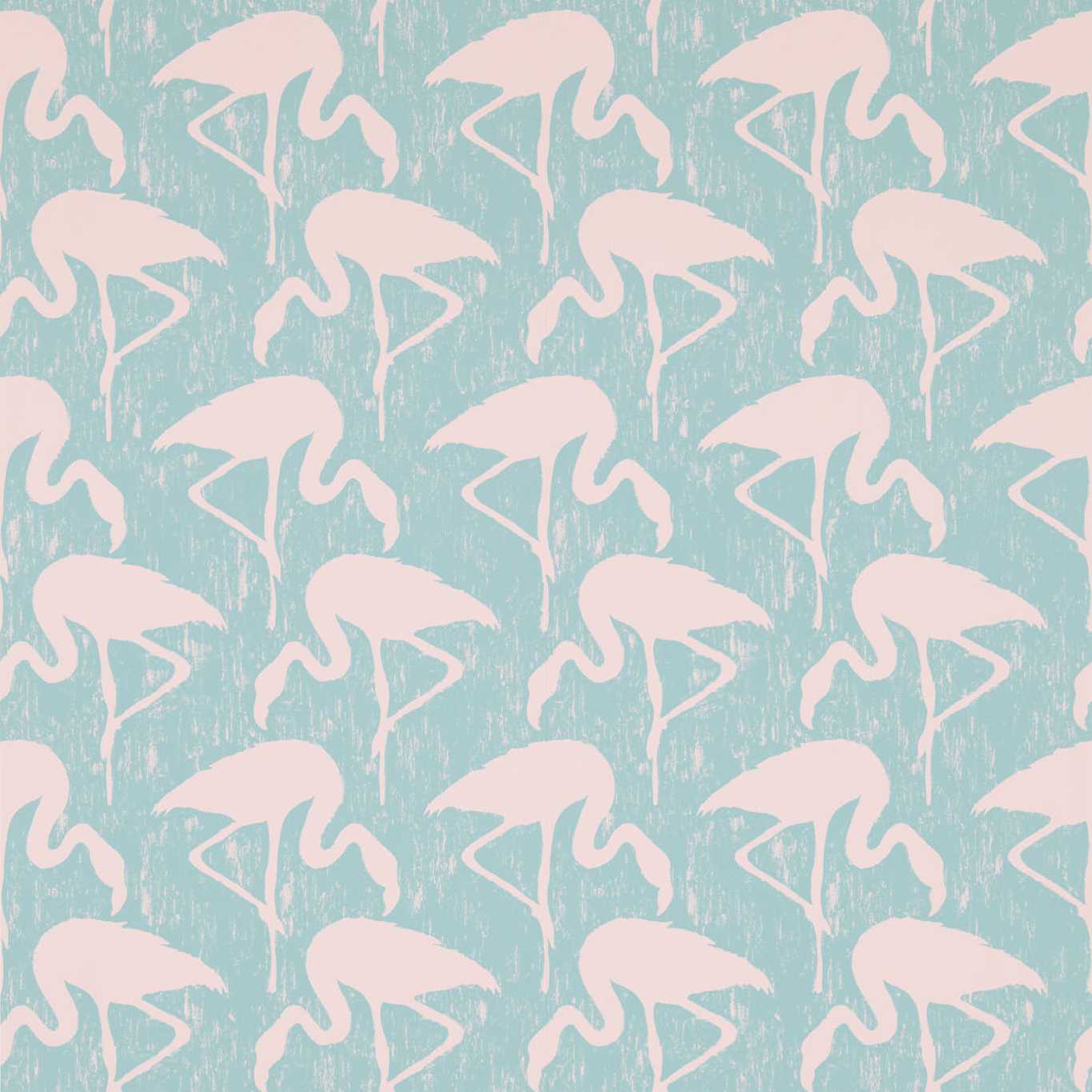 Sanderson Flamingos Turquoise/Pink 214569 Wallpaper DVIN214569