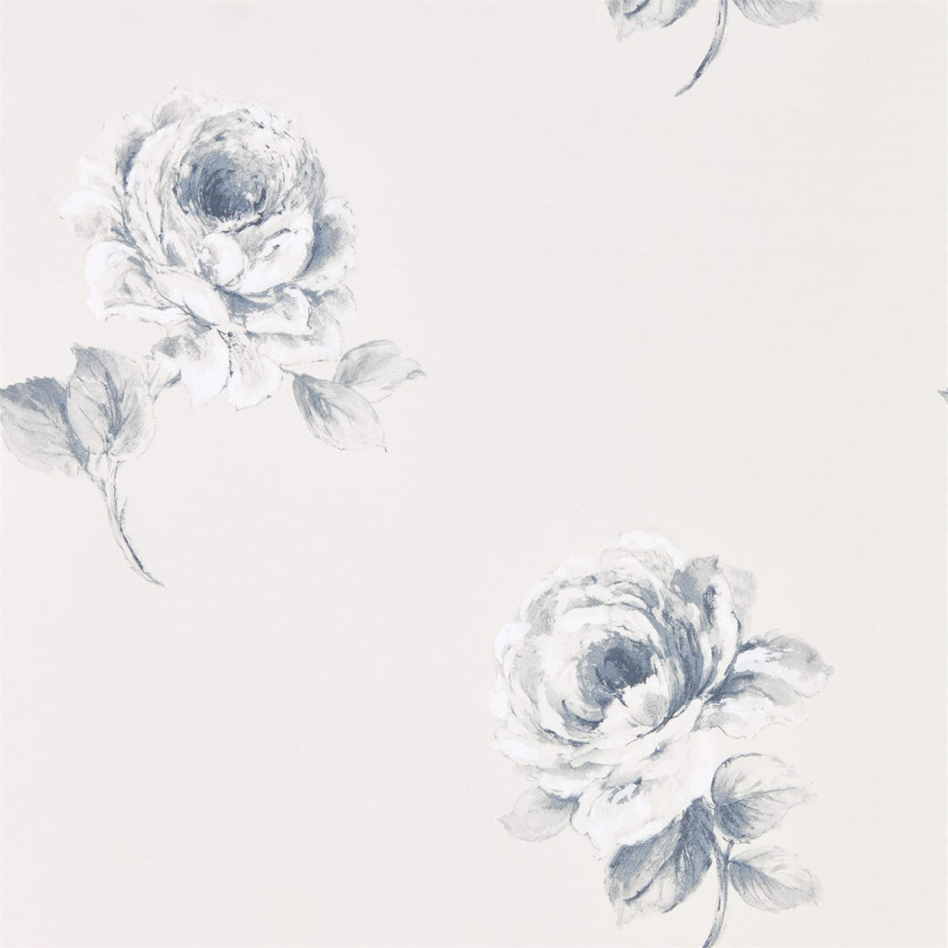 Sanderson Rosa Rosa Indigo 216277 Wallpaper DWAP216277