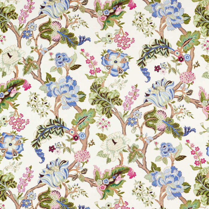 Sanderson Fusang Tree Peacock Blue 226964 Fabric DWAT226964