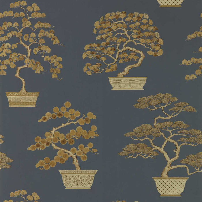 Sanderson Penjing Ink Black/Gold 217109 Wallpaper DWAW217109