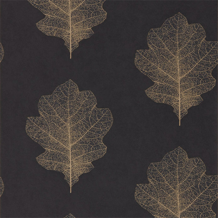 Sanderson Oak Filigree Charcoal/Bronze 215700 Wallpaper DWOW215700