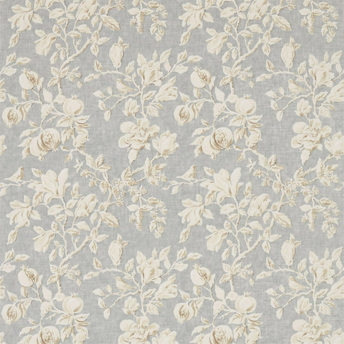 Sanderson Magnolia & Pomegranate Grey Blue/Parchment 225505 Fabric DWOW225505