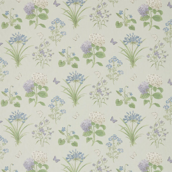 Sanderson Harebells & Violets Sorrel/Sky Blue 225518 Fabric DWOW225518