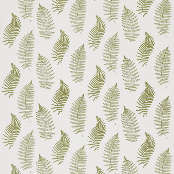 Sanderson Fern Embroidery Moss 235608 Fabric DWOW235608