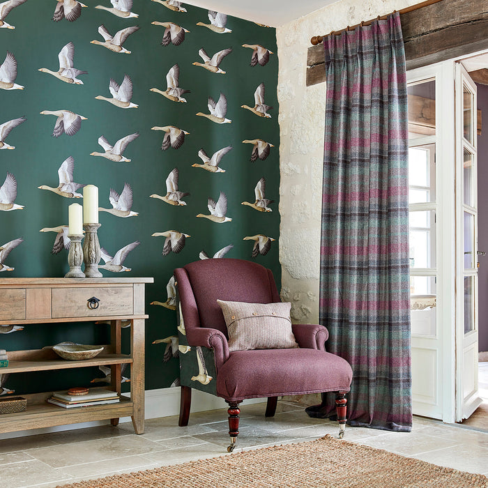 Sanderson Elysian Geese Briarwood 216609 Wallpaper DYSI216609