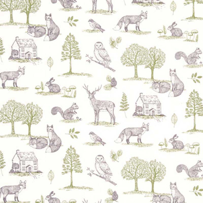 Clarke & Clarke New Forest Forest Natural Fabric F0785/01.CAC.0