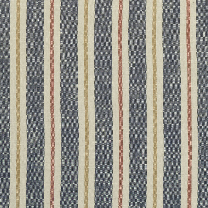 Clarke & Clarke Sackville Stripe Midnight/Spice Fabric F1046/04.CAC.0