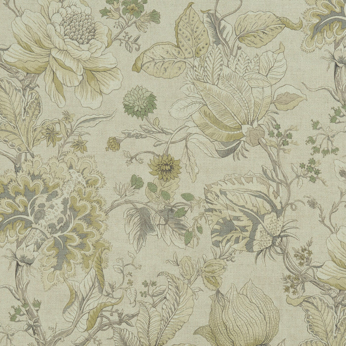 Clarke & Clarke Sissinghurst Citron/Natural Fabric F1048/02.CAC.0