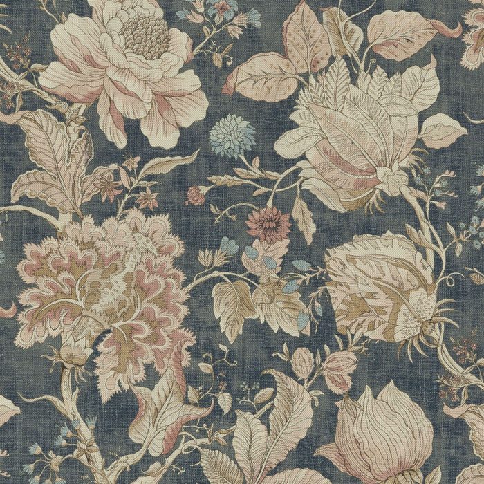 Clarke & Clarke Sissinghurst Midnight/Spice Fabric F1048/05.CAC.0