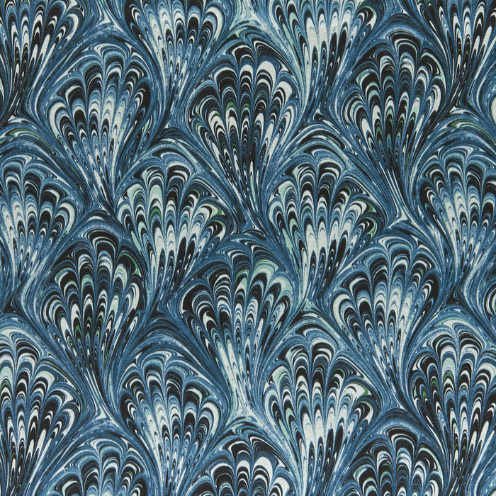 Clarke & Clarke Pavone Teal Fabric F1094/04.CAC.0