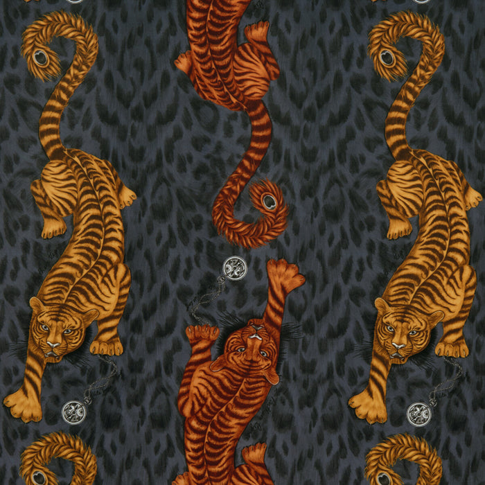 Clarke & Clarke Tigris Velvet Flame Fabric F1213/01.CAC.0