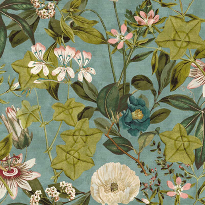 Clarke & Clarke Passiflora Mineral/Blush Fabric F1304/04.CAC.0