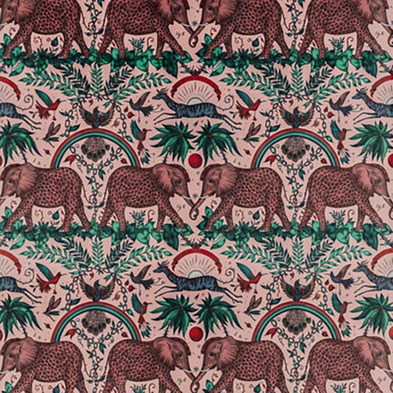 Clarke & Clarke Zambezi Velvet Pink Fabric F1481/01.CAC.0