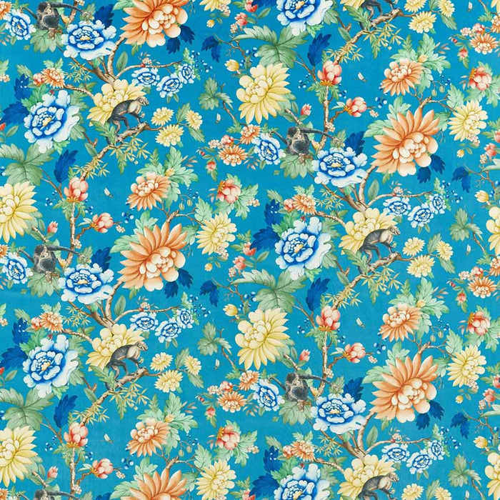 Clarke & Clarke Sapphire Garden Sapphire Velvet Fabric F1589/01.CAC.0