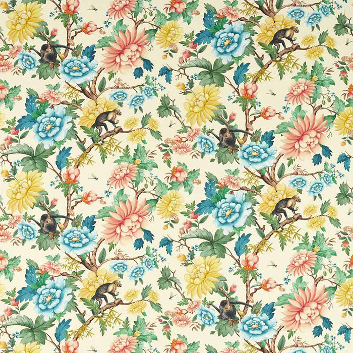 Clarke & Clarke Sapphire Garden Ivory Fabric F1603/01.CAC.0