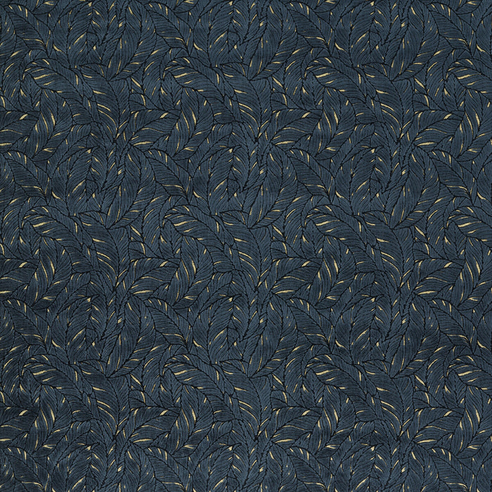 Clarke & Clarke Selva Midnight/Gold Velvet Fabric F1611/04.CAC.0