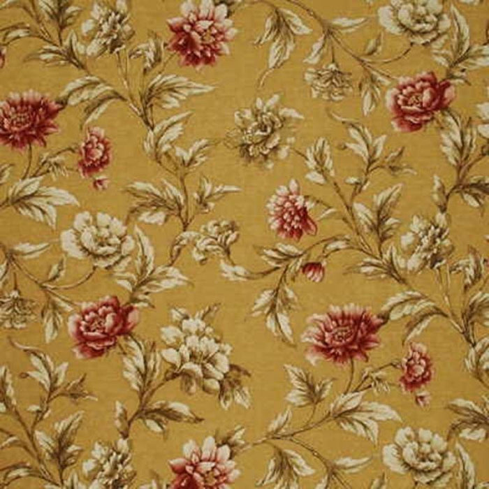 Mulberry Home Gilded Peony Sand/Red Fabric FD252.N106.0