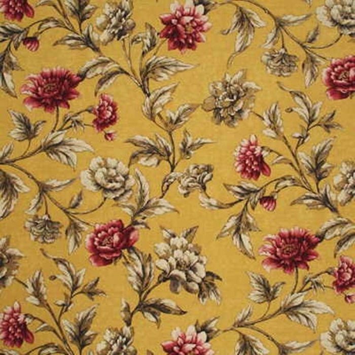 Mulberry Home Gilded Peony Soft Yellow/Pink Fabric FD252.T67.0