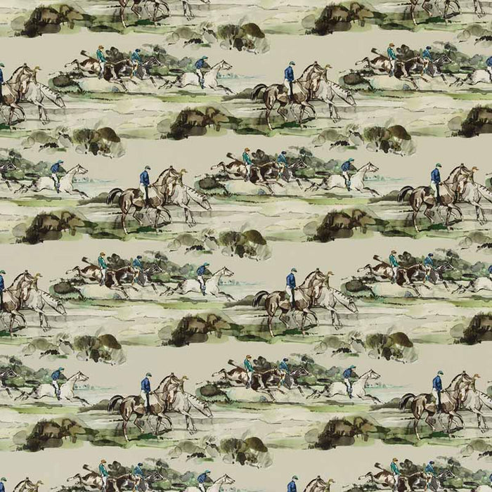 Mulberry Home Morning Gallop Velvet Racing Green Fabric FD295.S43.0