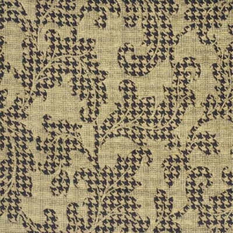 Mulberry Home Acanthus Leaves Beige/Chocolate/Tan Fabric FD602.K131.0