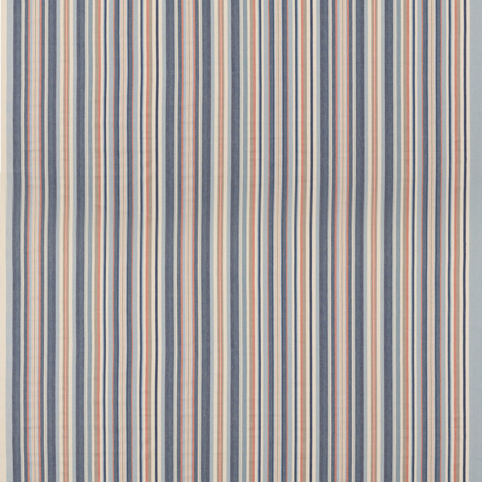 Mulberry Home Medford Stripe Blue/Rust Fabric FD823.G103.0