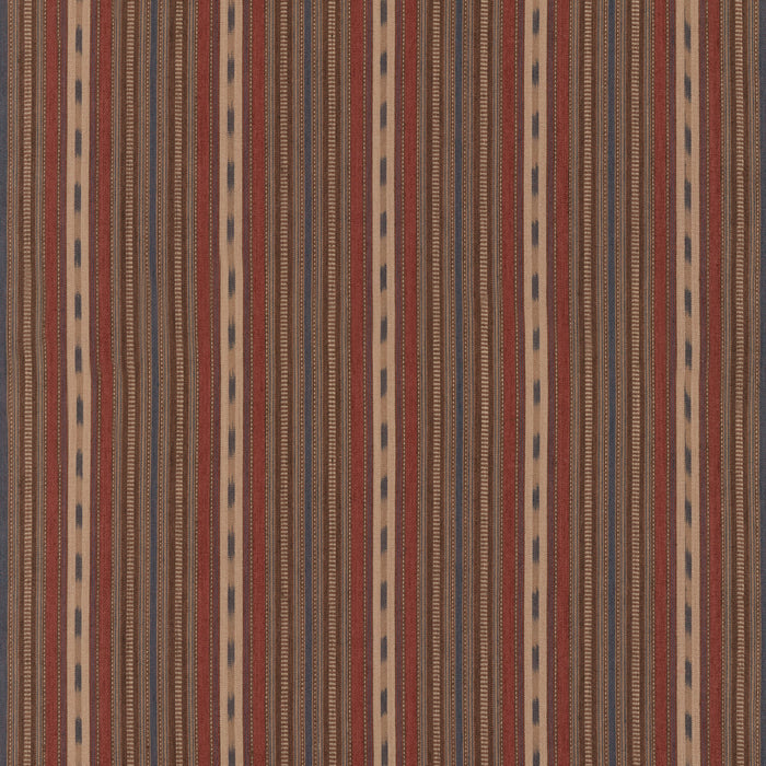 Mulberry Home Stony Stripe Rust/Blue Fabric FD825.P104.0