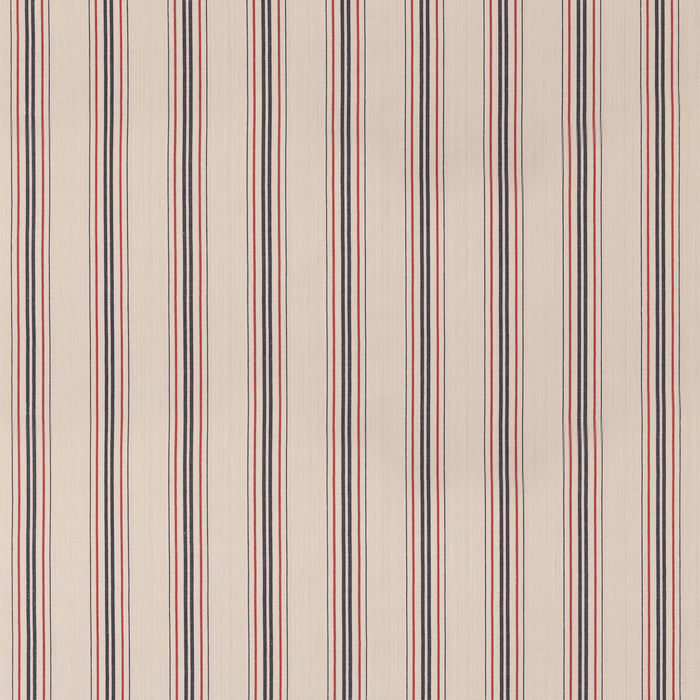 Mulberry Home Seaford Stripe Blue/Red Fabric FD834.G103.0