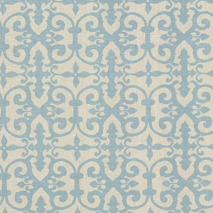 Schumacher Ferne Park Blue Fabric FERN001