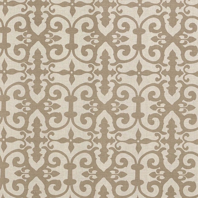 Schumacher Ferne Park Brown Fabric FERN002