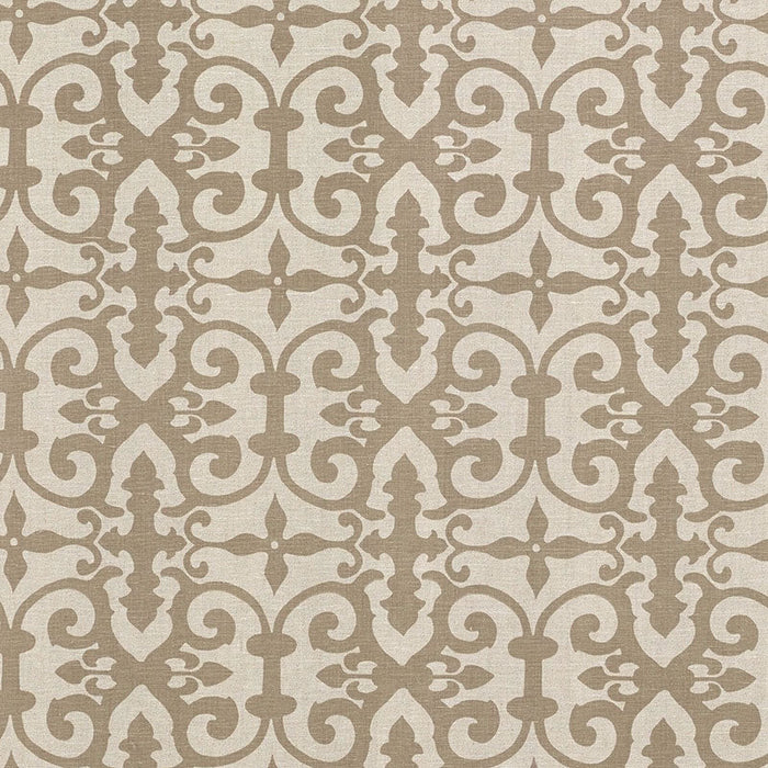 Schumacher Ferne Park Brown Fabric Sample FERN002