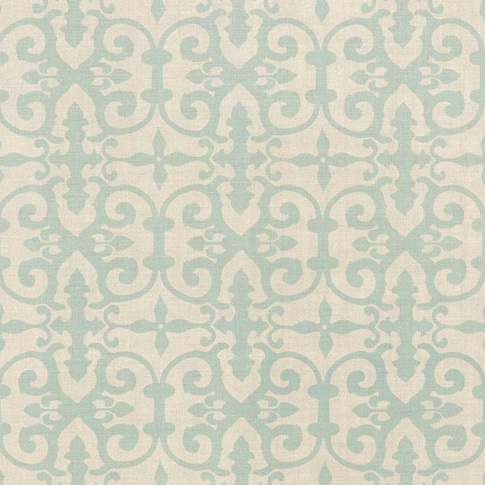 Schumacher Ferne Park Aqua Fabric FERN003