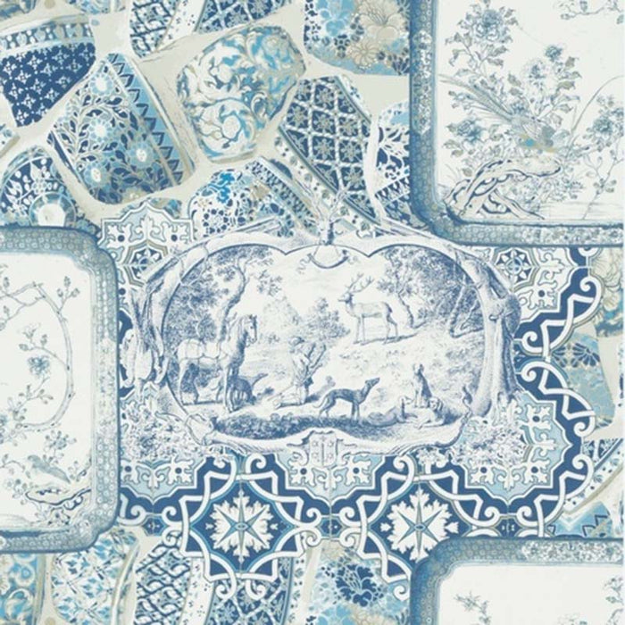 Mulberry Home Mulberry China Indigo Wallpaper FG080.H10.0