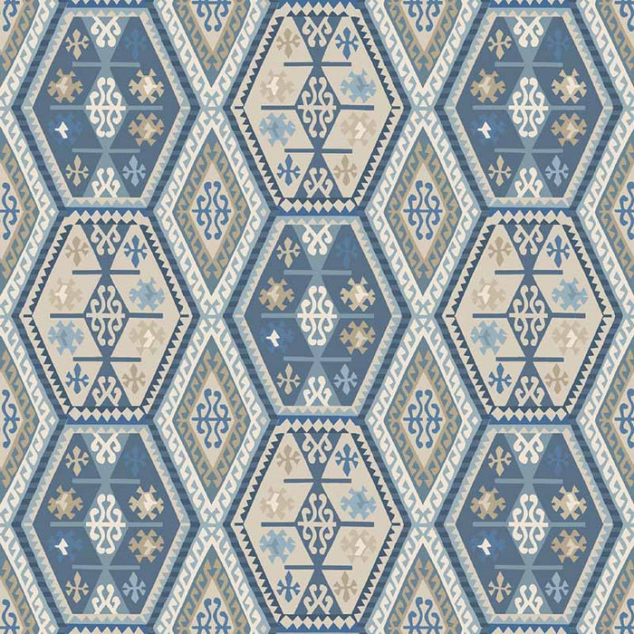 Mulberry Home Buckland Blue Wallpaper FG098.H101.0