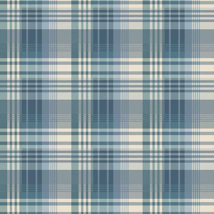 Mulberry Home Mulberry Ancient Tartan Teal Wallpaper Sample FG100.R11