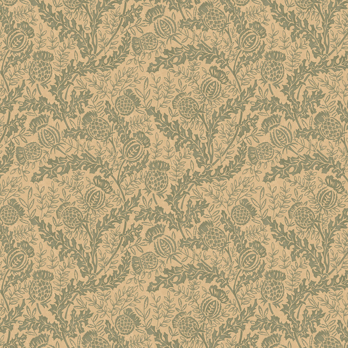 Mulberry Home Mulberry Thistle Teal Wallpaper FG108.R11.0