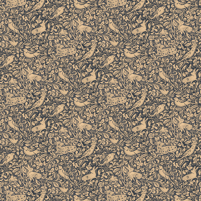 Mulberry Home Hedgerow Indigo Wallpaper FG110.H10.0