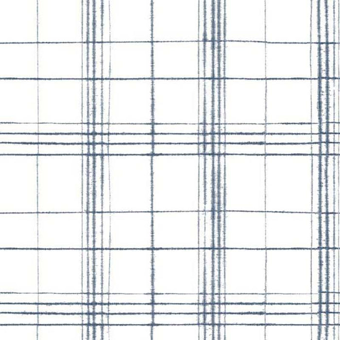 York Farmhouse Plaid Navy/White Wallpaper FH4017