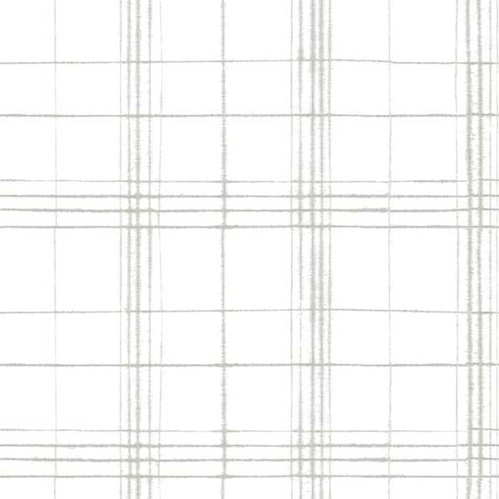 York Farmhouse Plaid Linen/White Wallpaper FH4019