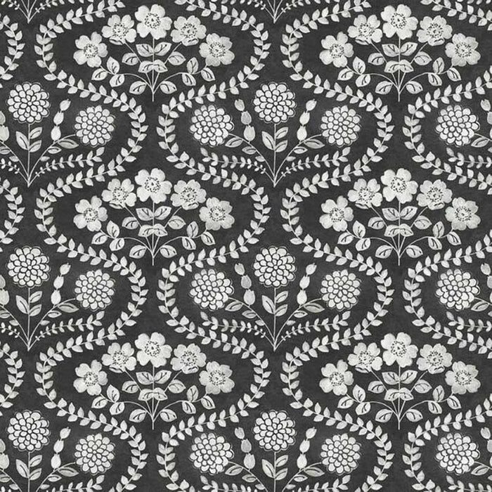 York Folksy Floral Black/White Wallpaper FH4022