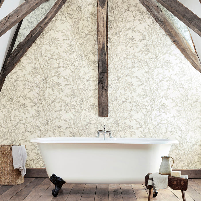 Sanderson Farthing Wood Sage Grey 216614 Wallpaper DYSI216614