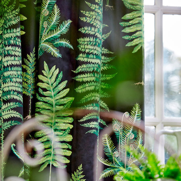 Sanderson Fernery Botanical Green/Charcoal 226577 Fabric DGLA226577